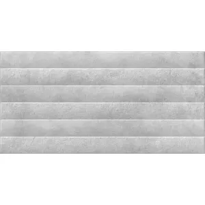 Плитка настенная Cersanit Brooklyn рельеф светло-серый 29,7x60 см