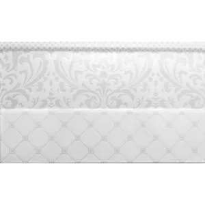 Бордюр Delacora Royal Zocalo белый 15x25,3 см