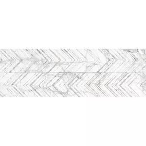 Плита настенная Global Tile Porto шеврон белый 25*75 см